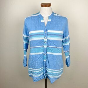 Habitat Blue Stripe Button-Up Shirt